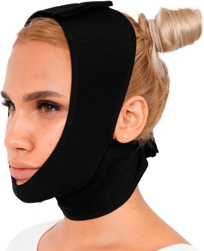 Vista 8 de invera Prenda de la compresión de la barbilla después de la cirugía del liposucción, vendaje de la correa de la cubierta