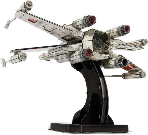 Vista 8 de 4D Build, Star Wars T-65 X-Wing Starfighter - Kit de modelo 3D, coleccionable de Star Wars y decoración de escritorio, rompecabezas para adultos