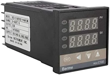 Vista 2 de Estink REX-C100 Controlador digital de temperatura con relé de estado sólido de 40 A, termopar K, AC100-240V