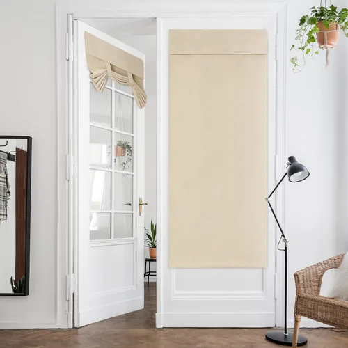 Vista 15 de HOMEIDEAS Cortinas opacas de aula para puerta delantera, cubierta de ventana de puerta de aula, persianas de privacidad con aislamiento térmico