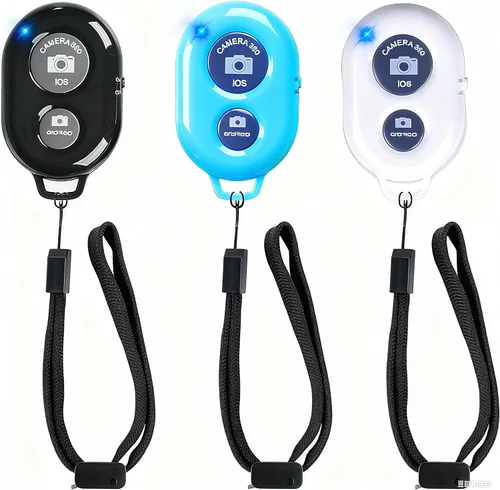 Vista 10 de Obturador Remoto Inalámbrico para Teléfonos Celulares y Tabletas (Paquete de 3), AOQIYUE Control Remoto Bluetooth para Control de Cámara