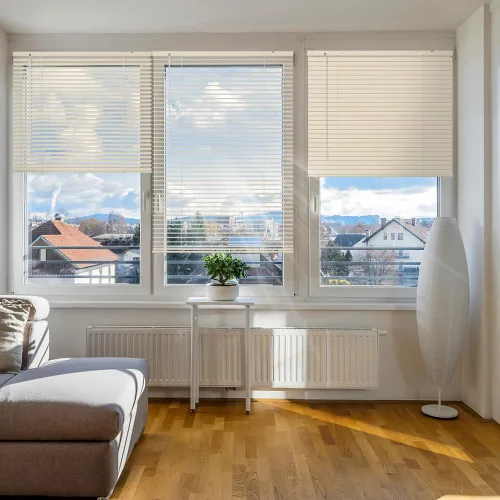 Vista 7 de SEEYE Mini persianas venecianas de aluminio sin cordón, persianas horizontales para ventana, tamaño de listón de 1 pulgada, persianas