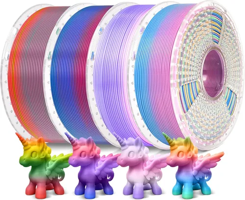 Vista 23 de SUNLU - Filamento de ácido poliláctico de seda, 0.06 pulgadas, para impresora 3D, brillante, enrollado ordenadamente, apto para la mayoría