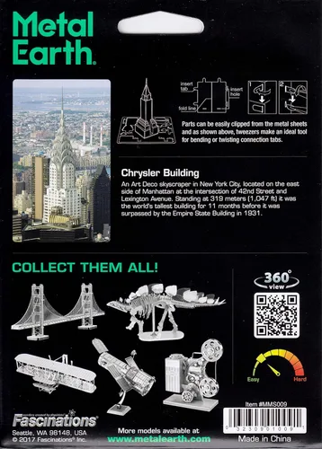 Vista 7 de Fascinations Metal Earth Chrysler Building 3D Kit de modelo de metal