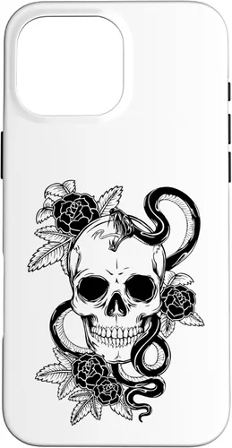 Vista 19 de Gothic Flower Skull Snake Roses Case for iPhone 16