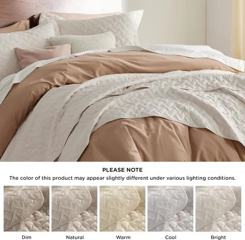 Vista 99 de Bedsure Colchas de tamaño Queen – Colchas ligeras tamaño Queen con patrón de tejido de canasta, ropa de cama suave, edredón de rosa polvorienta