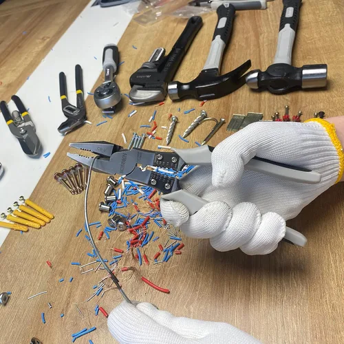 Vista 6 de BOOSDEN Alicates multiherramienta de 3 piezas, alicates Linesman, cortadores diagonales, alicates de punta de aguja, juego de alicates combinados