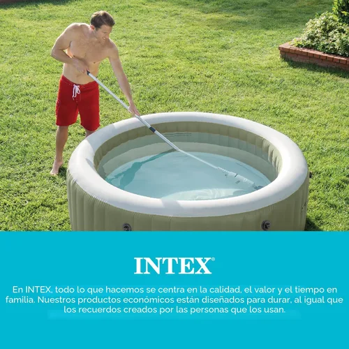 Vista 8 de Intex Aspiradora de piscina portátil recargable con mango telescópico de 94 pulgadas y 2 cabezas de cepillo intercambiables para piscinas