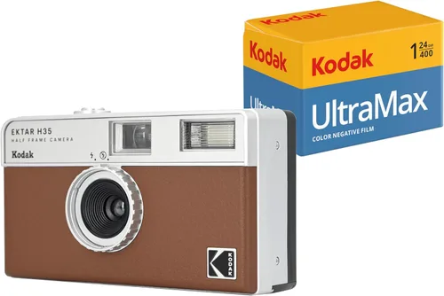 Vista 8 de Kodak EKTAR H35 Cámara de película de medio marco (negro, paquete con película 24exp)