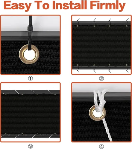 Vista 4 de MEANCHEN Cubierta para valla de privacidad de 3 x 10 pies, protección UV, resistente a la intemperie, impermeable, para apartamentos, exteriores