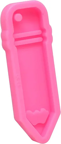 Vista 3 de Paquete de 6 moldes de silicona con forma de lápiz, llavero para hacer joyas, molde de arcilla polimérica, collar, resina epoxi, moldes de silicona
