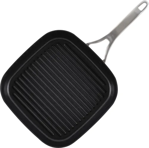 Vista 9 de Anolon Allure - Sartén para parrilla cuadrada profunda, anodizado duro, antiadherente, 11 pulgadas, color gris oscuro