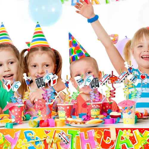 Vista 7 de Eaasty 24 pajitas de plástico reutilizables para enfermeras, para enfermeras, médicos, para matronas, farmacéuticos, para la semana de Huc