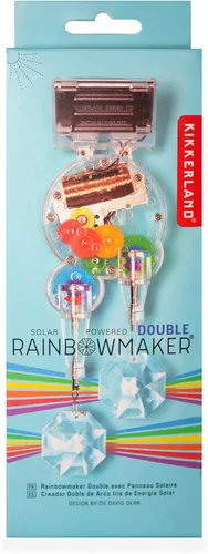Vista 16 de Kikkerland Fabricante de arco iris con energía solar, atrapasoles de prisma, decoración divertida para ventanas del hogar, regalo único para Navidad