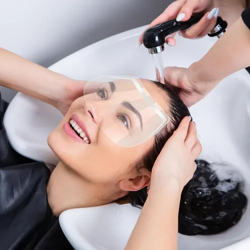 Vista 6 de 50 gafas de pestañas para ducha, protector de ojos después de cirugía de cataratas, visera transparente para adultos, protector facial desechable