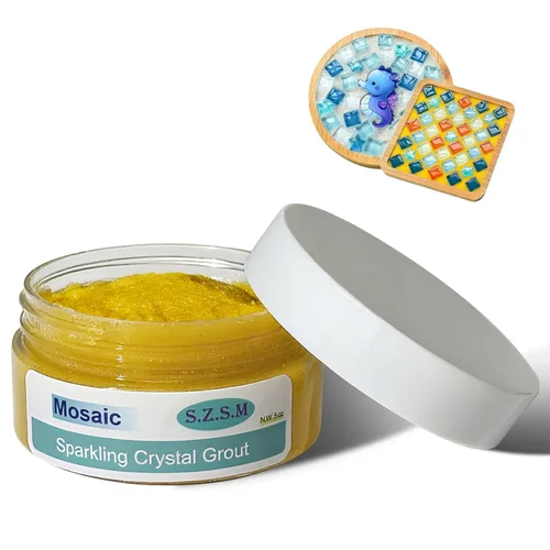 Vista 7 de Lechada de cristal de mosaico para manualidades de azulejos, sellador de cristal de mosaico hecho a mano y lechada translúcida para decorar