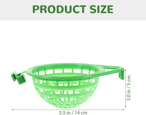 Vista 7 de Mipcase Cuenca de nido de pájaro para pájaros pequeños, soporte de anidación verde para loros, fácil de instalar, prácticos suministros para pájaros