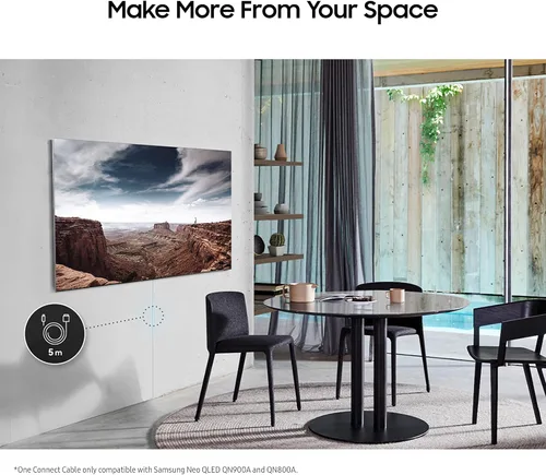 Vista 9 de Samsung Electronics 2021 - Cable de conexión invisible de 16.4 ft para televisor Neo QLED 8K para conectar a múltiples fuentes de dispositivos