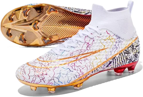 Zapatos de fútbol para hombre FGAG con cordones, zapatos de fútbol para adultos, atléticos al aire libre, firmes, para césped