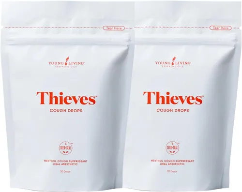 Vista 8 de Young Living Thieves - Gotas para la tos con infusión de aceite esencial 30 gotas Calma la garganta y refresca el aliento Mezcla natural