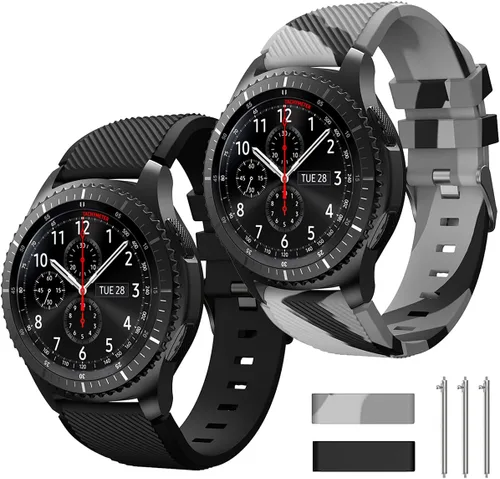 Vista 19 de TOOLAIK Correa de reloj de 0.866 pulgadas compatible con Samsung Galaxy Watch 3 de 1.772 pulgadas/Galaxy Watch 1.811 pulgadas/Gear S3