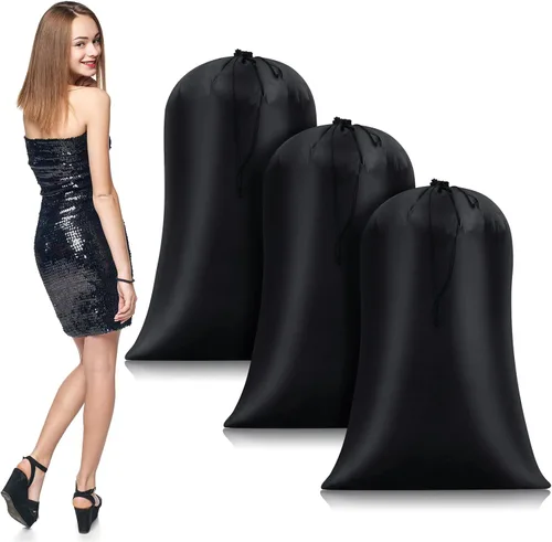 Vista 10 de Nuanchu 1 bolsa de lavandería extragrande de 40 x 60 pulgadas, bolsa de almacenamiento gigante reutilizable multiusos para equipaje a prueba