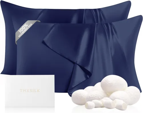 Vista 17 de THXSILK Funda de almohada 100% seda de morera para la salud del cabello y la piel, funda de almohada suave y lisa de 22 momme con cremallera oculta