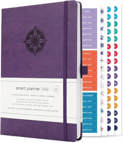 Vista 14 de Smart Planner Pro - Agenda grande de 11 x 8.5 pulgadas (A4) - Agenda diaria sin fecha - Probado y aprobado para lograr objetivos y aumentar