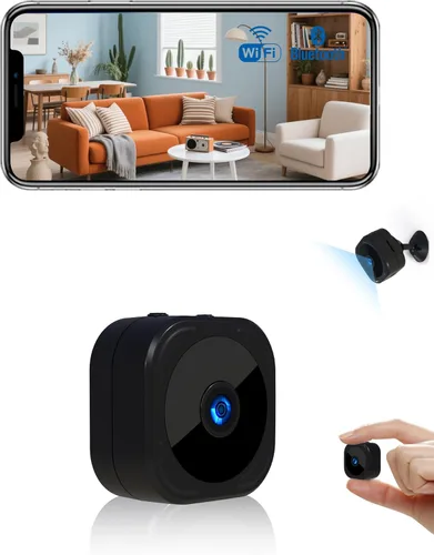 AOBOCAM Mini cámara HD 1080P para seguridad interior con control de aplicación, detección de movimiento y visión nocturna, cámara inalámbrica WiFi