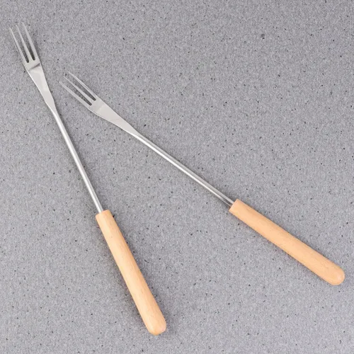 STOBAZA 6 tenedores de fondue de acero inoxidable de 10.2 pulgadas, palitos de fondue de queso, utensilios de cocina, tenedores de alimentos con