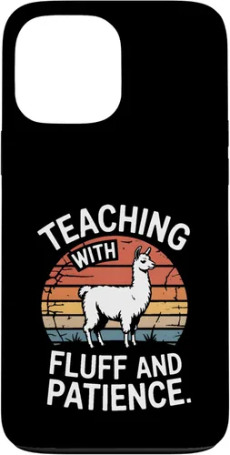 Vista 24 de Teaching with Fluff and Patience Llama Teacher Classroom Case for iPhone 16