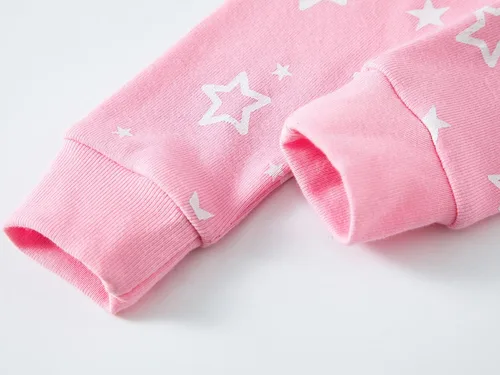 Vista 7 de Babyroom Pijamas de algodón a juego para niñas y niños pequeños, 4 piezas, ropa de dormir de Navidad