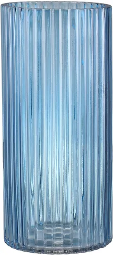 Vista 9 de Jarrón de vidrio ámbar, florero de cristal, jarrón de vidrio acanalado, moderno jarrón para flores, jarrón alto de vidrio para sala de estar, mesa