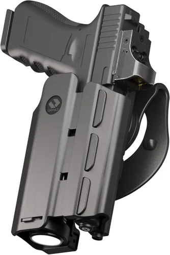 Vista 11 de Orpaz Funda de rodamiento de luz T40, funda ajustable y modular con linterna que se adapta a la mayoría de pistolas y la mayoría de luces, láser