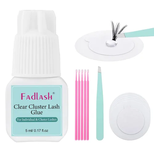 Vista 48 de FADLASH Extensiones de pestañas postizas en abanico con base puntiaguda 10D, extensiones de pestañas postizas de tallo medio, extensiones