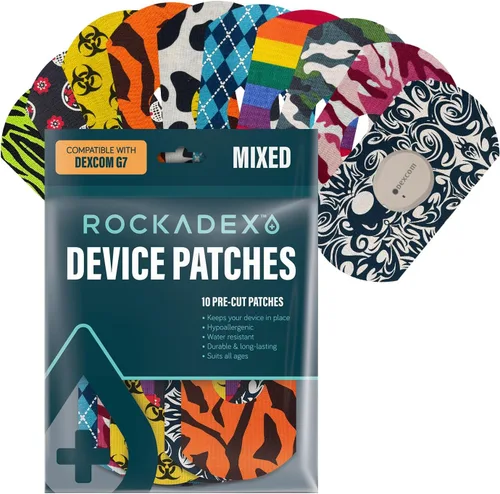 Vista 22 de RockaDex Parches Adhesivos para Dexcom G7 2", Adhesivo Impermeable y Duradero, Suave para la Piel y Protección Duradera para Monitoreo Continuo