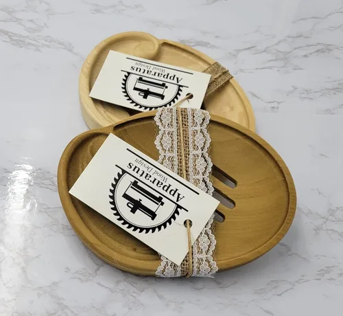 Vista 6 de Shelby soap Dish, bar soap Holder, Holder for Large Soaps, Wooden Caddy for soap, Sponge Tray for Kitchen, Sponge Holder, Fancy Design, Bathroom