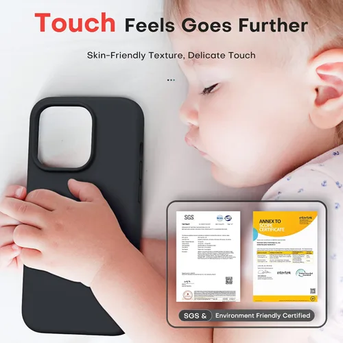 Vista 24 de TOCOL Funda 5 en 1 para iPhone 13, con 2 protectores de pantalla + 2 protectores de lente de cámara, funda de silicona líquida para iPhone 13, verde