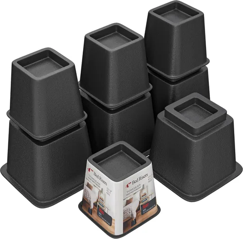 Vista 7 de Elevadores de muebles de cama de 4 pulgadas, elevadores de cama resistentes, elevadores de muebles para cama, sofá, escritorio, silla, extensores