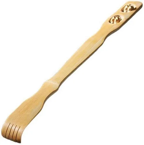 Rascador de espalda de bambú para cuerpo de madera, masajeador manual de mango largo para cuello y hombro trasero
