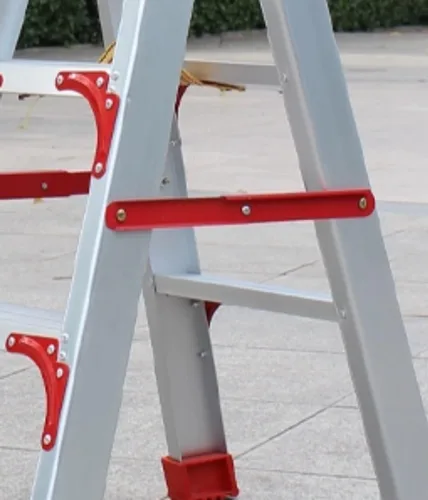 Vista 9 de Kikeep Accesorio de bisagra de escalera plegable, 1 par de escaleras de tijera, kit de repuesto de barra de acoplamiento, kit de repuesto de bisagra