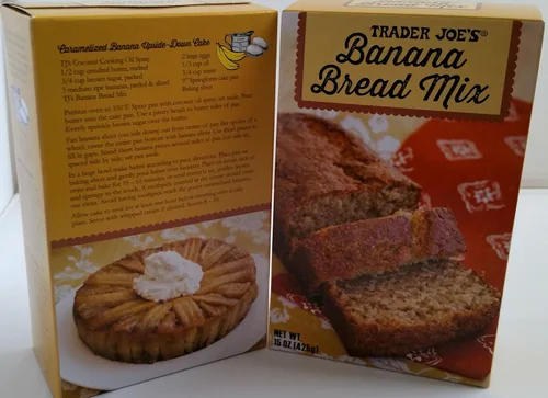 Vista 3 de Trader Joe's - Mezcla de pan de plátano - Peso neto 15 oz (425 g) - 2 cajas