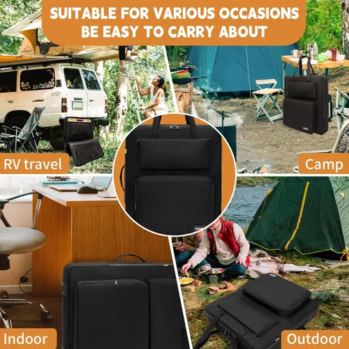 Vista 7 de Bolsa de viaje para panel solar, bolsa de almacenamiento portátil para panel solar compatible con Jackery SolarSaga 100 W, 200 W, 100 X, funda