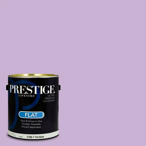Vista 100 de PRESTIGE Pinturas de pintura interior e imprimación en uno, 1 galón, plano, combinación comparable de Sherwin Williams* Kimono Violet*
