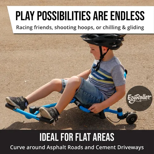 Vista 5 de EzyRoller Nuevo juguete Drifter-X Ride on para mayores de 6 años, hasta 150 libras. - Azul