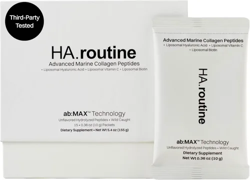 Advanced Marine Collagen Powder Packets + Liposomal Hyaluronic Acid + Liposomal Vitamin C + Liposomal Biotin, Type I Collagen for Skin, Hair, Nails,