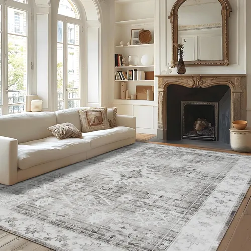 Vista 21 de Auemtyn Alfombra lavable de 6 x 9, moderna, abstracta, suave, delgada, antideslizante, para interiores, para sala de estar, dormitorio, comedor