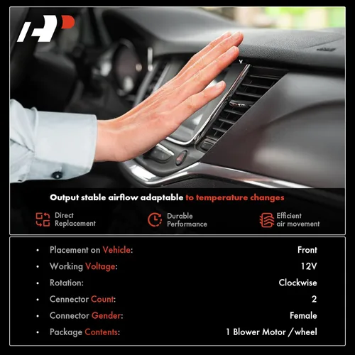 Vista 2 de A-Premium Motor de ventilador de calefactor HVAC A/C con jaula de ventilador de repuesto para vehículos Chevy, GMC, Cadillac - Silverado 1500