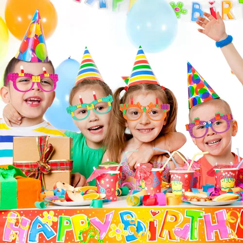 Vista 3 de Hxezoc 12 piezas de ladrillos de construcción DIY gafas bloques de construcción juegos para niños Bloque de construcción creativo suministros