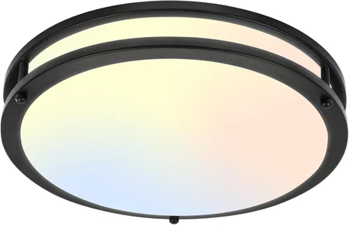 Vista 9 de Lámpara de techo de 13 pulgadas y 36 W, 5CCT de montaje empotrado, luz de montaje en techo 2700K 3000K 4000K 5000K 6500K ajustable, regulable cerca